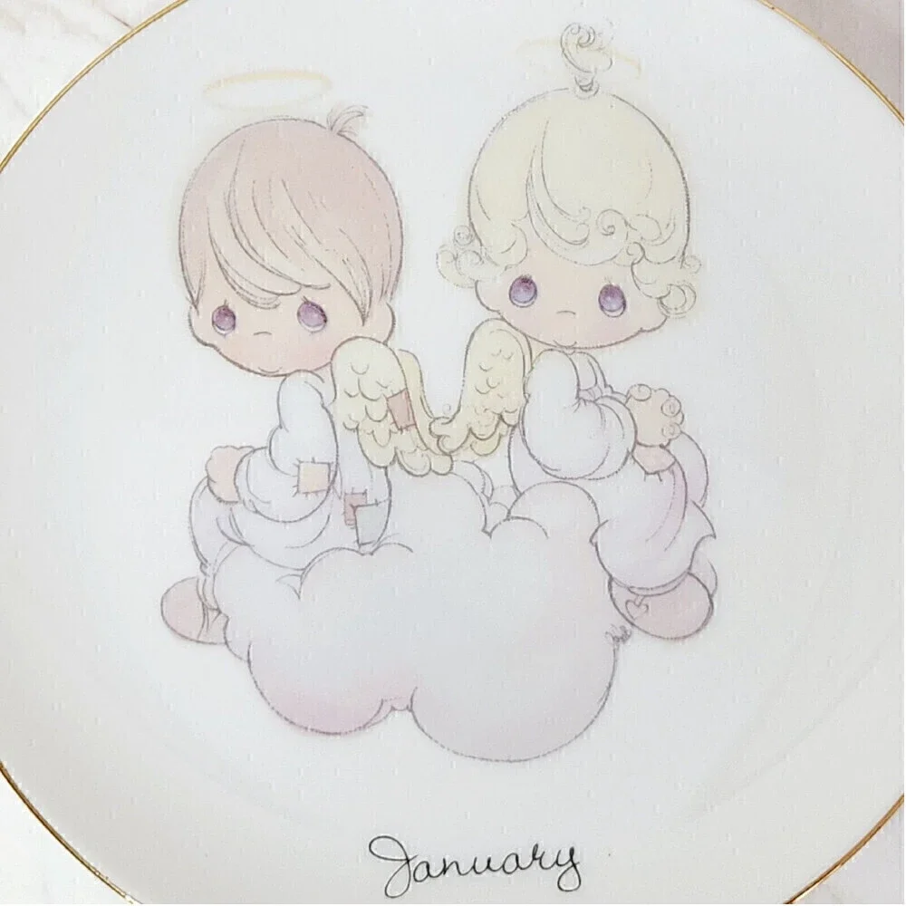 VINTAGE 1983 Precious Moments January Collector Collectible Plate - Picture 3 of 5